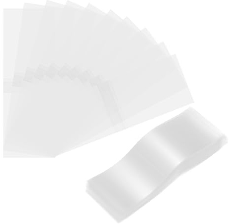 sourcing map 400 Stück transparentes perforiertes Schrumpfband, 135 x 50 mm, passend für Kappendurchmesser 82–85 mm