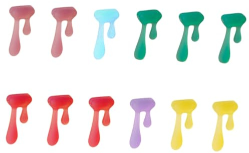 STOBAZA 18piezas Identificador De Copas De Vino Marcador De Vidrio De Silicona Etiqueta para Identificar Vidrio Uso Fiestas Sociales Paquete