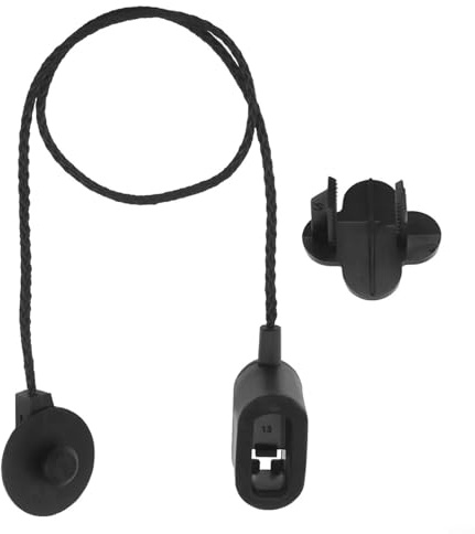 HavenDomicile Cubierta de equipaje para estante de paquetes, cuerda ABS negra, compatible con Ford Fiesta 2017-2023 OEM 2423830 H1BB-A46664-AC para organización de área de carga interior del coche