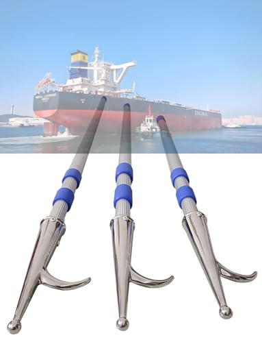 Generisch 3er-Pack Bootshaken aus Edelstahl, teleskopierbar, mehrfach verwendbar for Anlegen, Seilzugang, Rettung und Bootschieben/Ziehen(400cm/13.1ft)