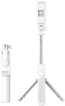 Matybobe Trépied pour Perche à Selfie BT, Perche à Selfie Universelle avec Télécommande sans Fil, Support de Trépied Portable pour Voyage, Hauteur Réglable, Léger pour Smartphones (Noir)
