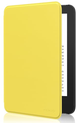 MoKo Hülle für 6 Amazon Kindle 11.Gen,2024/2022, Hellgelb | Leichte Schutzhülle，Auto Aktiv-/Ruhemodus, wasserdichte Schutzhülle,für Amazon Kindle Basic 11. Generation 2024/2022