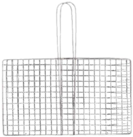 F Fityle Cesta para Parrilla de Barbacoa, Abrazadera para Verduras, Resistente al óxido, Cesta para Asar Pescado, Rejilla de Malla Gruesa para Barbacoa, 27x17cm