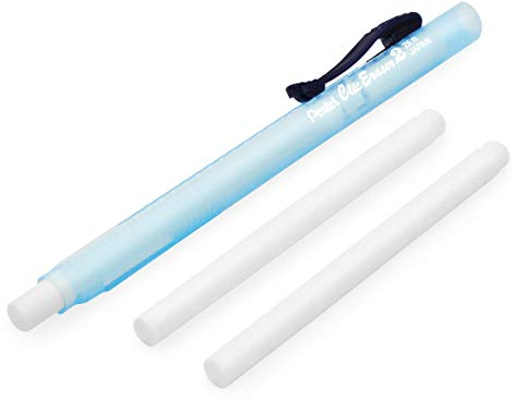 Pentel Clic Radiergummi-Stift, blauer Schaft, inkl. 2 weißen Radierminen