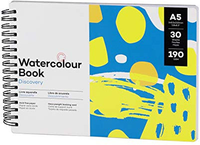 Skizzenbuch Blanko Zeichenbuch A5 Skizzenblock Aquarell Zeichenblock 30 Blatt Aquarellblock Spiralbindung Hardcover Malbuch Professionnell Malblock Künstler Zeichenpapier Malen Skizzieren