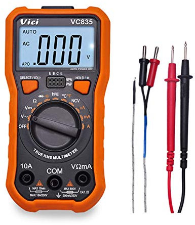 Multimètre VC835 Multimètre NVC à trois CE de multimètre de poche semi-automatique