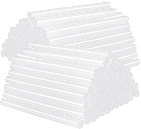 KEILEOHO 500 PCS 7mm x 100mm Hot Glue Gun Sticks, Clear Mini Hot Melt Glue Gun Sticks, Adhesive Glue Sticks for DIY Craft