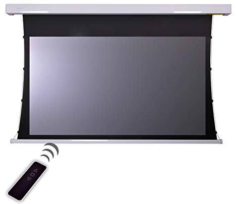 HiViLux® Tension CLR/ALR - Pantalla de motor de doble sujeción para proyector UST / TV láser (HiViPrism Cinema HDR de alto contraste/8K/4K/3D (92 pulgadas 16:9, imagen: 203 x 114 cm, color blanco)