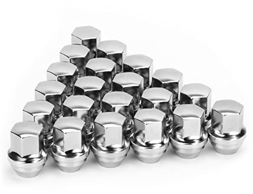 SUCOSO 20pcs M14x1.5 Lug Nuts Chrome, OEM Factory Style 7/8 Hex 1.5 Height Acorn Wheel Lug Nuts Compatible with Wrangler, Gladiator, Grand Cherokee, Ram 1500, Mustang, Replace 6509422AA,611-330