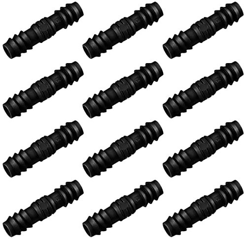 Conectores de manguera para sistema de riego de 16mm (conector recto) 12 Piezas