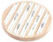 nbeads Plateau Présentoir Bijoux en Bois, 6 Fentes Anneau Bague Boucle D'Oreille Affichage Support Stockage en Cuir Blanc Insérer Organisateur Bijoux Affichage Vente au Détail, 14.95x1.7 cm