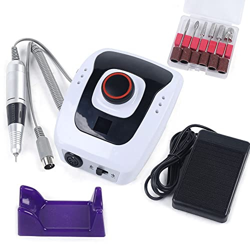 SHZICMY Profi Nagelfräser Elektrisch Nagelpolierer Bausatz 35000 RPM Nagel Bohrmaschine Maniküre Pediküre für Nagelstudio/Salon