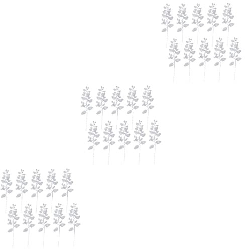 Operitacx 30stücke Kunstblätter Weihnachtsglitzerblätter Dekoration Silberne Für Weihnachten Weihnachtsbaum Und Festtagsdeko Wunderschöne Kunstblätter Für Kreative Arrangements