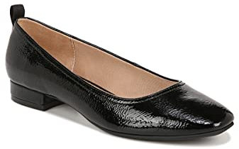 LifeStride Womens Cameo Slip On Ballet Flats Black Patent 8 M