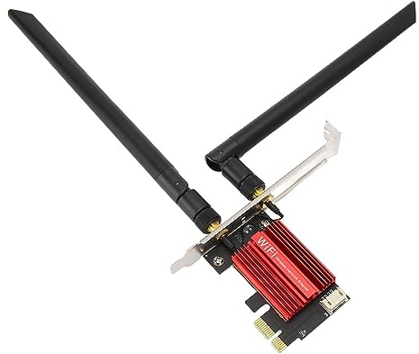Tarjeta de Red Pcie, PCI Express Gigabit Ethernet, 300Mbps 2.4Ghz 867Mbps 5Ghz Antena Dual BT4.2 Tarjeta Adaptadora Pcie WiFi, PCI Express 1200/867/300Mbps