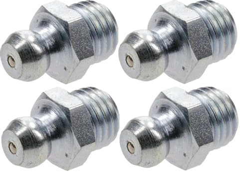 cyclingcolors 4x schmiernippel stahl kegelschmiernippel Fettpresse Nippel traktor rasenmäher auto motorrad roller, M8 X 1 180°