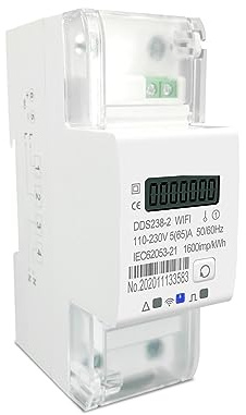 OutFyt Disjoncteur Miniature, Tuya monophasé 65A WiFi Compteur d'énergie Intelligent minuterie Moniteur de consommation d'énergie KWh mètre wattmètre 50/60Hz Compteur D'éNergie Multifonctionnel