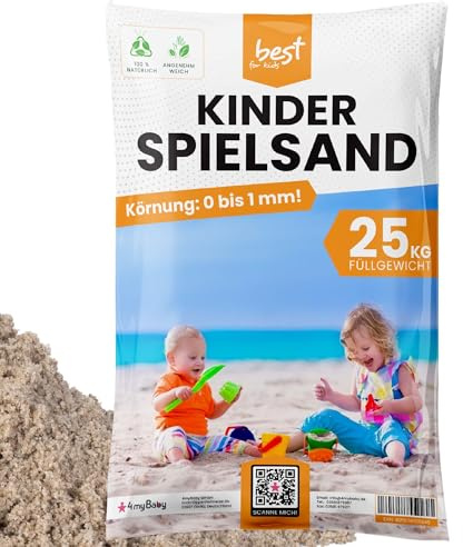 Best for Kids Spielsand Quarzsand Sand für Sandkasten Dekosand Zertifizierte Qualität TOP Qualität