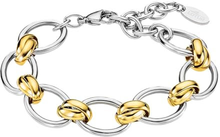 LOTUS STYLE Pulsera Acero Inoxidable Mujer LS2359-2/1 - Sofisticado Brazalete con Pulido y Acabado Refinado 21,3 cm - Ideal para Regalo de Cumpleaños - Aniversario - Ocasiones Especiales