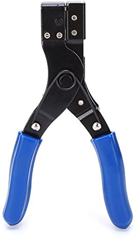 HT‑2081 Pinza per Fascette in Nylon, Corpo del Morsetto, Pinza per Fascette per Fissaggio in Acciaio Ad Alto Tenore di Carbonio, Adatta per Cavi e Fili, 2 in 1 di Rilegatura e