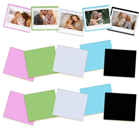 HIYQIN 15 Pezzi Cornici Magnetiche per Foto Instax Wide, per Polaroid Now/600/OneStep+ Espositore da Frigorifero 3,5x4,25 Adatto per Custodie Fotografiche Fujifilm Wide 400/300/EVO - Colore
