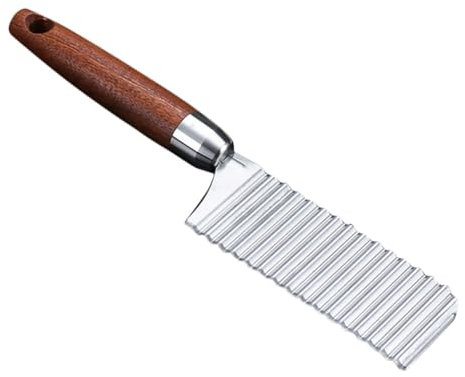 VICASKY Kartoffelschneider Edelstahl Wellenschneider Mit Ergonomischem Griff Für Gemüse Pommes Frites Wellenmesser Küchenhelfer