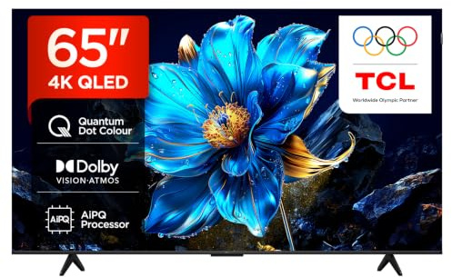 TCL 65P7K 65”QLED 4K HDR TV, Google TV, Smart TV(Dolby Vision & Atmos, Game Master, Motion clarity)