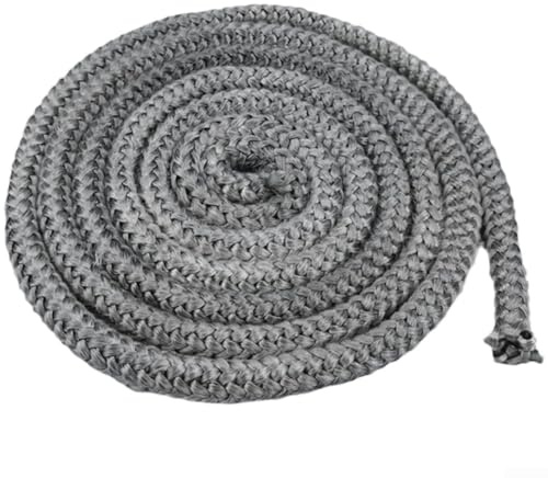 Holzofentürdichtung für Holzöfen, Kamine, Schornsteine und Kessel, Fiberglas-Konstruktion, hohe Temperaturbeständigkeit und dichte Abdichtung (20 mm x 2,5 m)