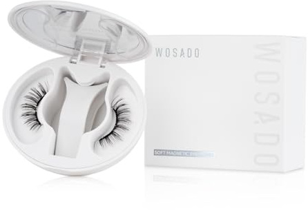 WOSADO Weiche Magnetische Wimpern Set mit Applikator (Nr.17 Ice Black, 21.5mm)