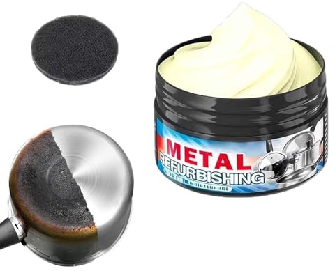 Detergente per Pentole in Acciaio Pasta Ripristinante per Pentole in | Pasta Rinnovatrice per Metallo per Pentole Padelle Fornelli Lavelli Cucina Bagno Appartamento Griglia Barbecue