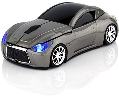 Ai5G Race Car Mouse Wireless Sports Car Shaped Mice 2.4Ghz with Led Headlight for PC Laptop