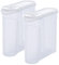 Novaliv Juego de 2 botes de almacenamiento para esparcir 4 litros – Dimensiones (largo x ancho x alto): 25,5 x 25,5 x 10 cm – Lata con tapa de 4 l para cereales, harina, azúcar, latas de cocina,