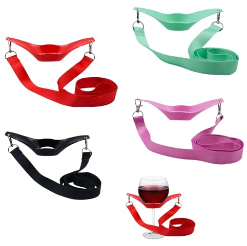 POPAPIE Lot de 8 porte-verres à vin - Porte-verres portable pour fêtes et pique-niques