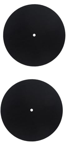BESTonZON 2st Plattenunterlage Plattenspieler-filzmatte Drehscheibe Plattenspieler Für Schallplatten Schallplattenklemme Plattenspieler-pad Technics Slipmat Schallplattenmatte Dj-pad