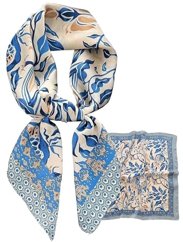 LEBOOBELL Damen 70 * 70cm Schal Quadratisch Bandana Tuch Seiden Schals Kopftuch Haarschmuck