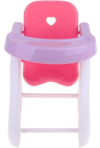 Seggiolone per bambole, giocattolo per seggiolone di simulazione, mobili per mini bambole Accessori per giochi di finzione per ragazze, 6x7x9 pollici, Viola