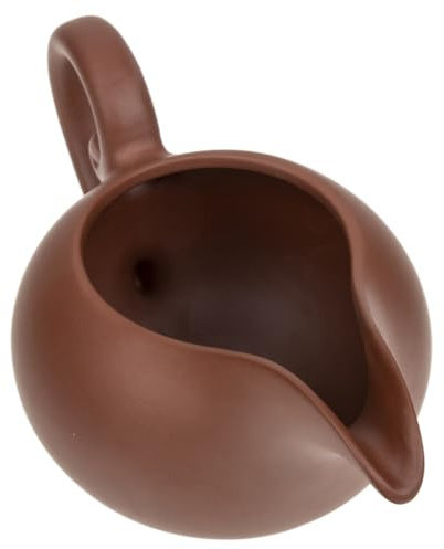 EXAOMBLE Bricco per Latte in Ceramica Manico Ergonomico, Distributore per Salse e Panna, Design Retrò Elegante per Ristorante e Caffetteria
