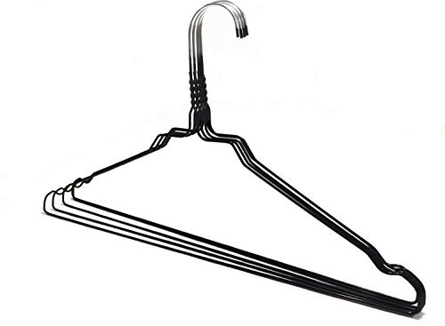 100 Drahtbügel Schwarz Kleiderbügel Metallkleiderbügel mit 10 Schulterschoner Drahtkleiderbügel Verzinkt Hemdenbügel hochwertige Pulverbeschichtung 40 cm