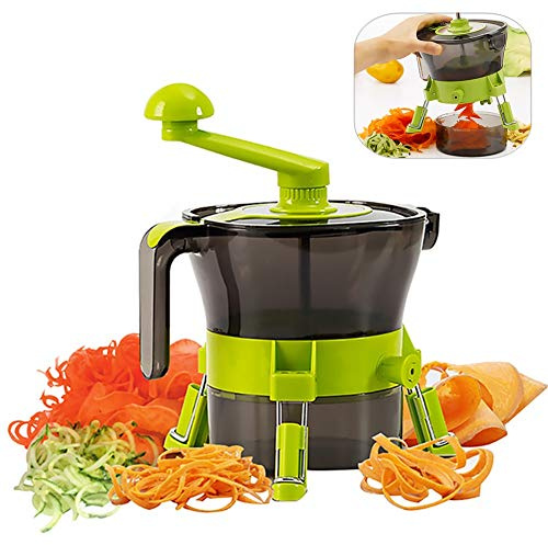 FOOSKOO Grater Mandoline Multifonctions Coupe Legumes Râpe à légumes Manuel Cuisine Nourriture Coupe râpe à légumes Concombre Carotte Gingembre ail Oignon déchiqueteuse de Pommes de Terre trancheuses