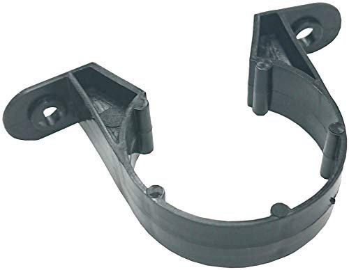 Merriway BH06822 (4 Pcs) Push/Compression Fit Waste Pipe Clips, 32mm Black (1.1/4 Inch) - Pack of 4 Pieces