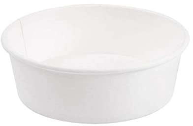 Gradisco 50 Pezzi - Coppa Insalata Monouso Ecologica Ciotola Rotonda 750 ml. Vaschetta compostabile di Cartone Bianco con Rivestimento Interno in PLA. 50 Scodelle da Asporto.