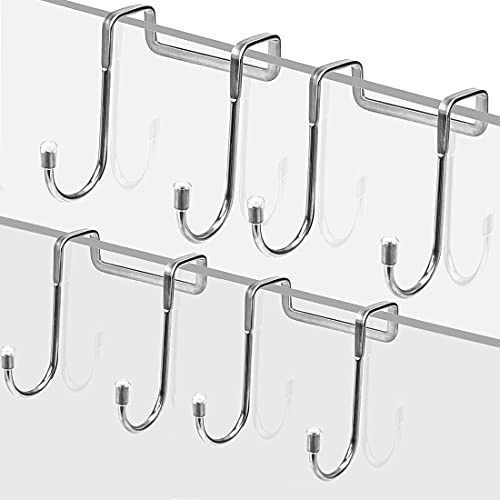 Xhuidz Crochet Mural Cabine de Douche,Crochet Robuste en Forme de S en Acier Inoxydable Porte Manteau de Porte pour Bains Chambre Bureau Cuisine Multifonctions Crochets Suspension sans perçage
