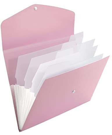 HONGYIFEI2021 schnellhefter a4 5/13 Grids Handheld Dateiordner Orgel Box Bag Office Dokument A4 Papierordner wasserdichte Multifunktionsorganisator Lagerhalter Document folders a4 (Color : PINK 5)