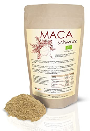 Maca Bio nero (100 g) estratto di radice di maca polvere (gelatinizzata, gelatinizada)