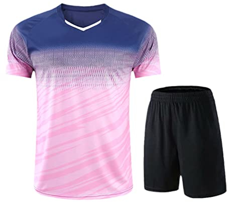 Herren Badminton Wear Kurzarm Shirt Schnelltrocknend Atmungsaktiv Shorts Wettkampf Trainingsanzug Sportswear, Nr. 4, XXL
