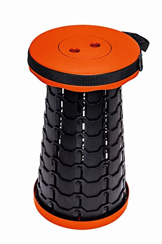 Zusammenklappbarer Hocker | Teleskop-Hocker | Tragbar | Höhenverstellbar | Bis 200 kg | Universelle Anwendung | Handwerker unterwegs | AV00010 -