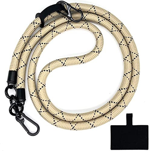 HIRANE Thick Rope Cell Phone Lanyard Spacer, Anti Theft Phone Strap, Adjustable Crossbody Phone Strap, Universal Crossbody Patch Phone Lanyards, for All Smartphone (55)
