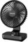 EasyAcc Ventilador de Mesa USB, Silencioso Recargable Ventiladores 4000mAh, Potente con 4 Velocidades, 120° Auto-Oscilación, Ventilador Portátil para Oficina, Dormitorio, Exteriores, Negro Oscilante