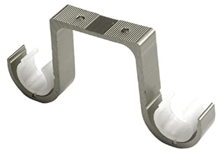 Juego de 2 soportes de barra de cortina dobles para ventana, soporte de gancho para colgar, accesorios para el hogar, soportes de barra de cortina doble, soportes de barra de cortina de techo, soporte