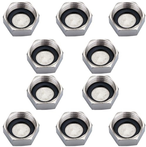 Masterpart 10 x Universal 3/4 Inch Washing Machine Tap Blanking Cap Nuts & Washers